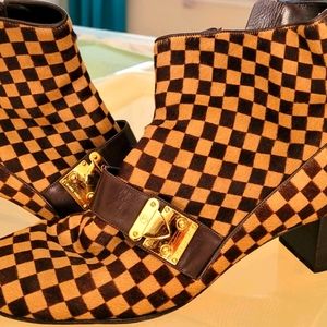Louis Vuitton Damier Ponyhair Ankle Bootie